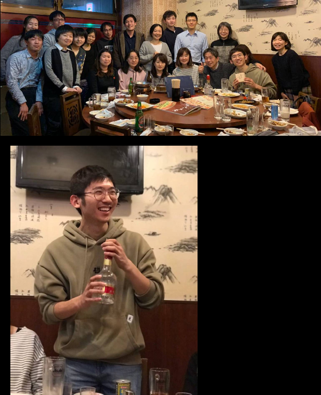 林さん送別会＆謝さん汪さん博士課程入学試験合格祝い会