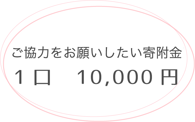 ご協力をお願いしたい寄附金　1口10000円
