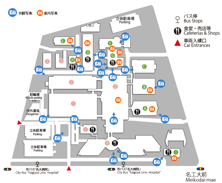 鶴舞キャンパスマップ